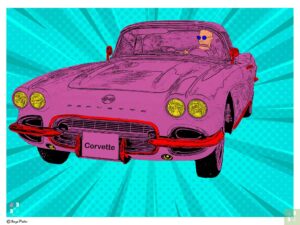 Pop Art chromatique : violet Corvette
